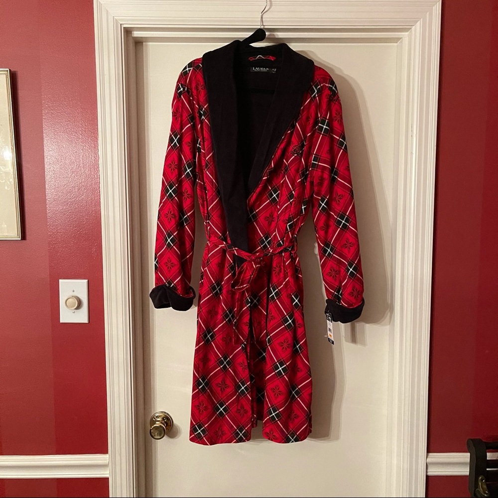 NWT! Red Plaid Ralph Lauren Robe